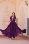 KA 1174 Faux Blooming With Embroidered Work Gown Exporters In India